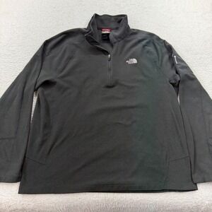 The North Face Mens XL Black FlashDry Quarter Zip Fleece Pullover Jacket